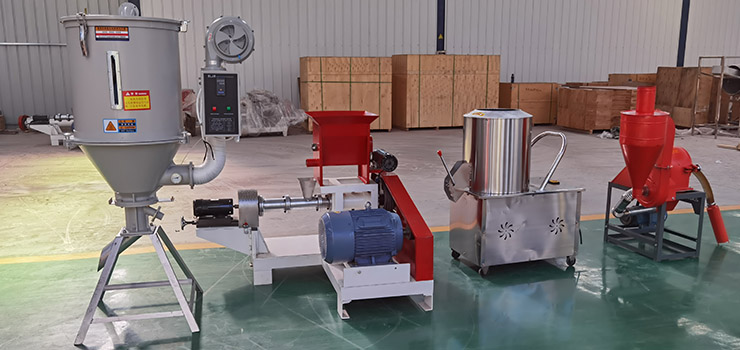 floating fish feed processing line